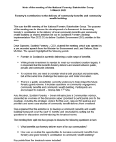 Note of meeting - National Forestry Stakeholder Group discussion paper  - Delivering local community benefits and wealth building - 14 March 2023